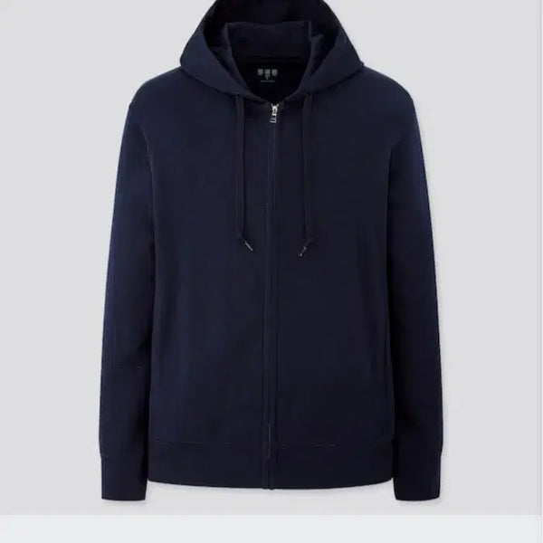 [BUNJANG] Uniqlo AIRism UV Cut Full Zip Hoodie Navy / 유니클로 에어리즘 UV 차단 풀집업 후드 네이비