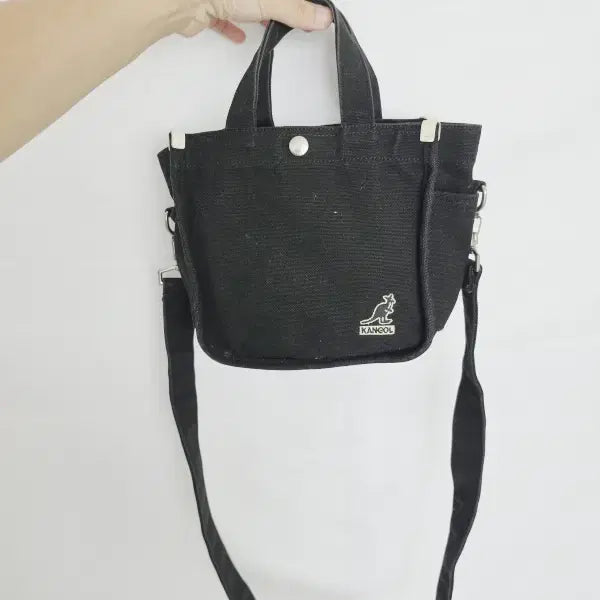 [BUNJANG] Kangol Black Mini Tote Crossbody Bag / 캉골 블랙 미니 토트 크로스백