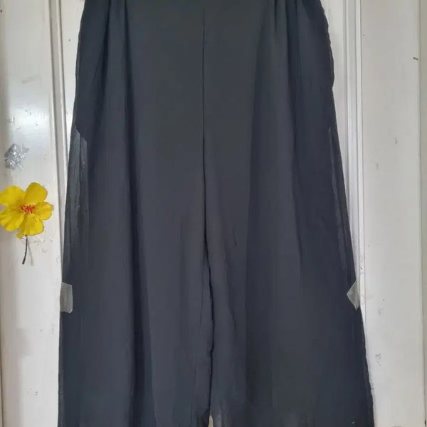 [BUNJANG] Women's Chiffon Skirt Pants with Banding / 여름 시원한 고급스러운. 쉬폰 안감있는 밴딩. 치마바지