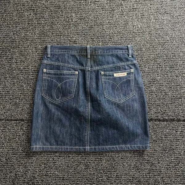 [BUNJANG] Calvin Klein 00s Denim Mini Skirt Size 28 / 00s 캘빈클라인 데님 미니스커트 28