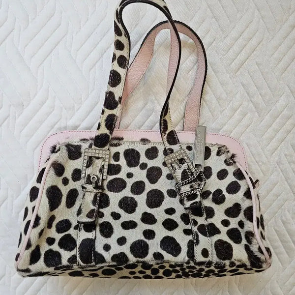 [BUNJANG] Samantha Thavasa Leopard Pattern Pink Handbag / 사만사타바사 레오파드 패턴 핑크 핸드백