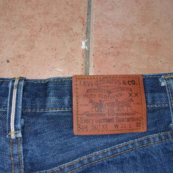 [BUNJANG] Levi's 501XX Big E Redline Selvedge Denim Jeans (Edwin Japan Reproduction) / 일본 복각 리바이스 501XX 빅이(Big E) 레드라인 셀비지 데님