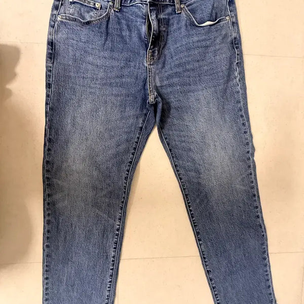[BUNJANG] Blue Wash Straight Fit Jeans (36-inch) / 청바지 블루 워싱 스트레이트 핏 36인치