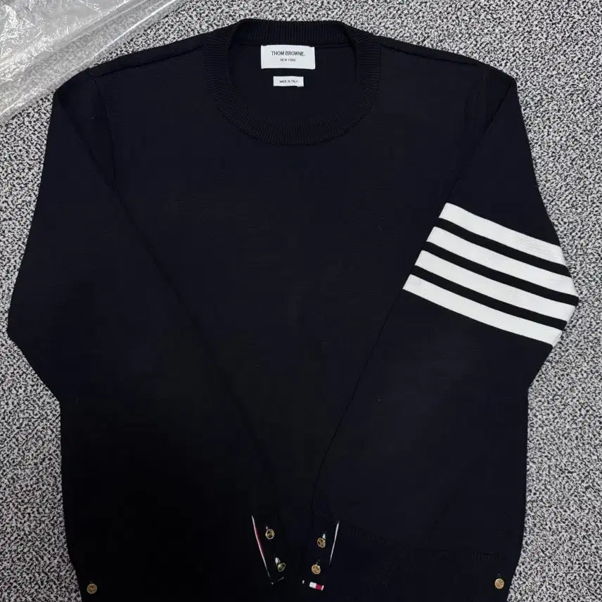 [BUNJANG] Thom Browne Milano Stitch Gold Button Knit Navy Size 3 / [3] 톰브라운 밀라노스티치 금장 니트