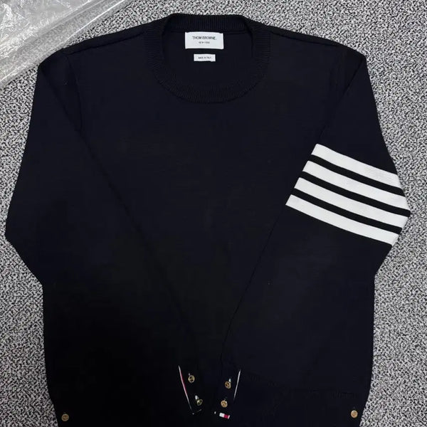 [BUNJANG] Thom Browne Milano Stitch Gold Button Knit Navy Size 3 / [3] 톰브라운 밀라노스티치 금장 니트