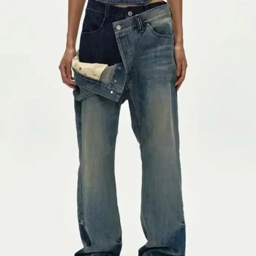 [BUNJANG] Andersson Bell Layered Wide Jeans Size 26 / 앤더슨벨 레이어드 와이드 진 26