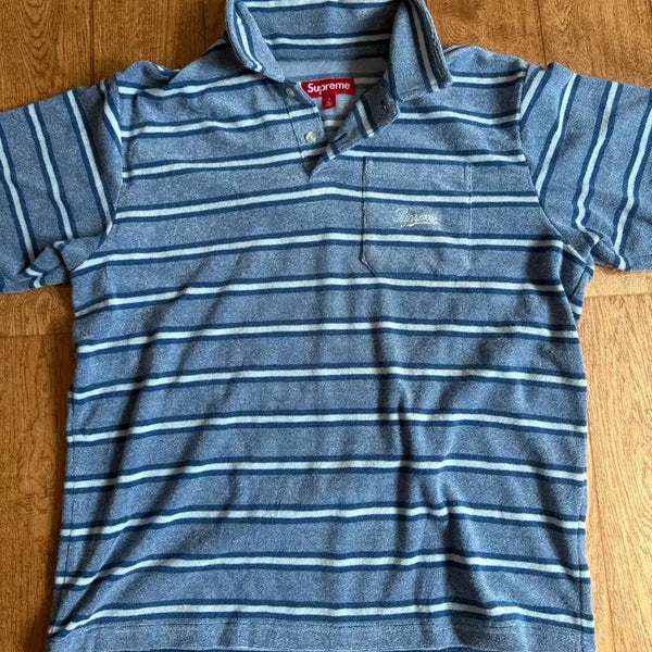 [BUNJANG] Supreme 24ss Stripe Terry Polo Shirt / [S]슈프림 24ss 스트라이프 테리 폴로 셔츠