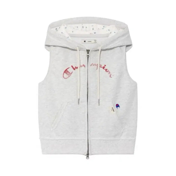 [BUNJANG] Glowny Champion Sweat Vest Hoodie Mélange Grey / [S] 글로니 glowny 챔피온 스웨트 베스트 후드 멜란지 그레이