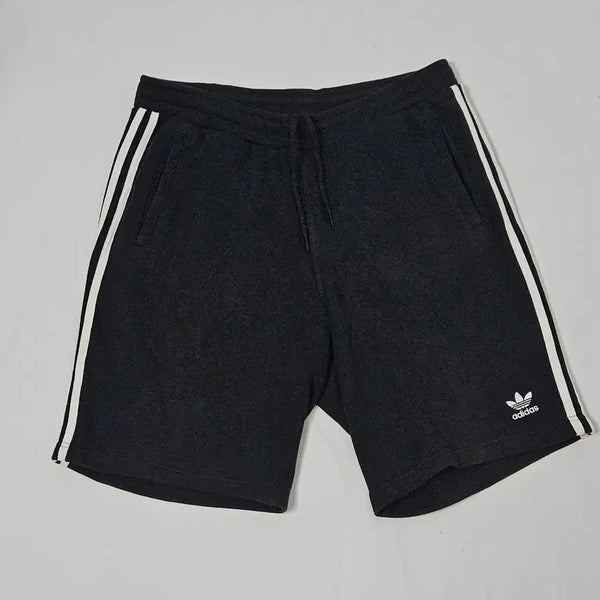 [BUNJANG] Adidas Originals 3-Stripes Terry Sweat Shorts (White/Black) 2XL / 아디다스 오리지널 삼선 스웻쇼츠 반바지 숏팬츠 테리 트레이닝 흰검 2XL