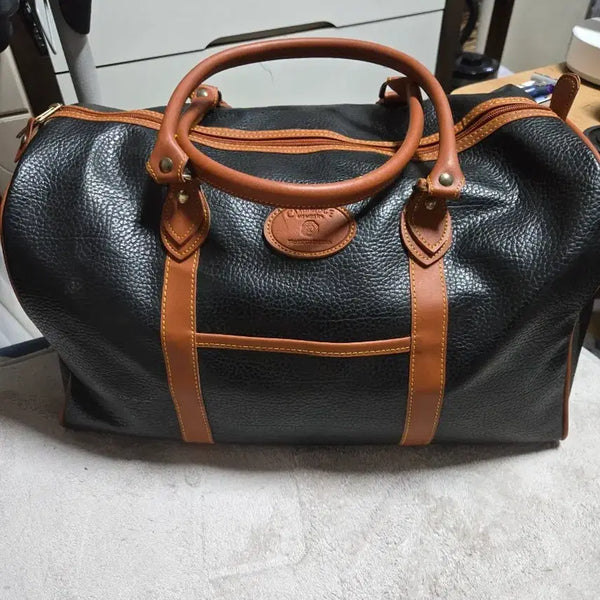 [BUNJANG] Cambridge Members Boston Bag Black/Brown / 캠브리지 멤버스 보스턴백 블랙/브라운