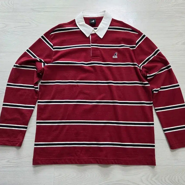 [BUNJANG] Kangol Men's Long Sleeve Polo Shirt / 캉골 남성 카라 긴팔티
