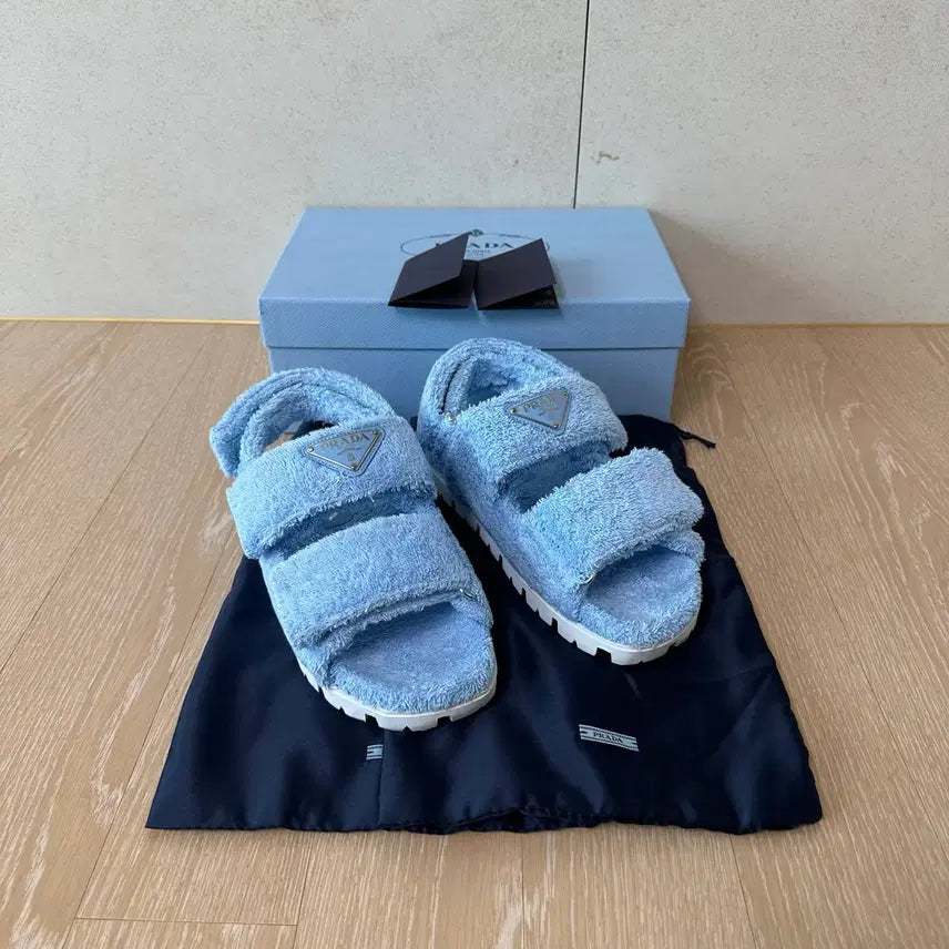 [BUNJANG] Prada Terry Sandals Blue / 프라다 테리 샌들 블루