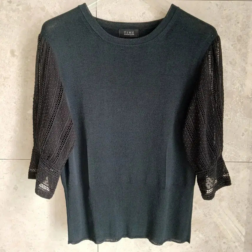 [BUNJANG] Time Lace Point Knit Blouse / 타임 레이스포인트니트(주말초특가)