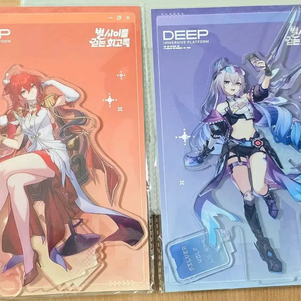 [BUNJANG] Honkai: Star Rail Silver Wolf Himeko Acrylic Stand Set / 은랑 히메코 아크릴 스탠드 세트 붕괴 스타레일 팝업