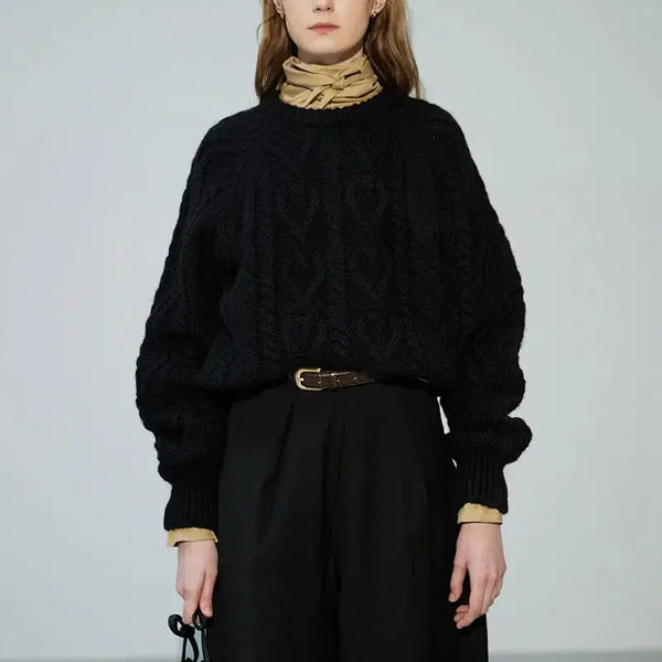 [BUNJANG] Wemynong Heart Knit Black / 위메농 하트 니트 블랙