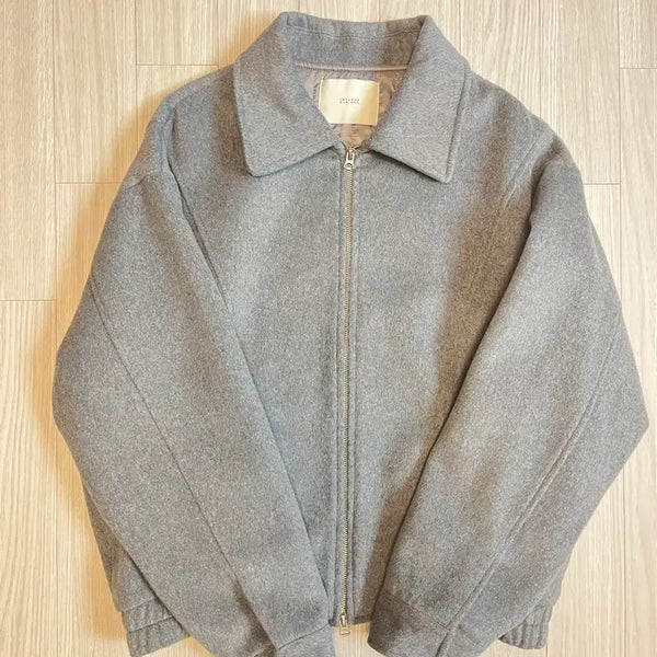 [BUNJANG] La Filerie Melange Woolrich Over Round Blouson L / 무배) 라퍼지스토어 멜란지 울리치 오버 라운드 블루종 L