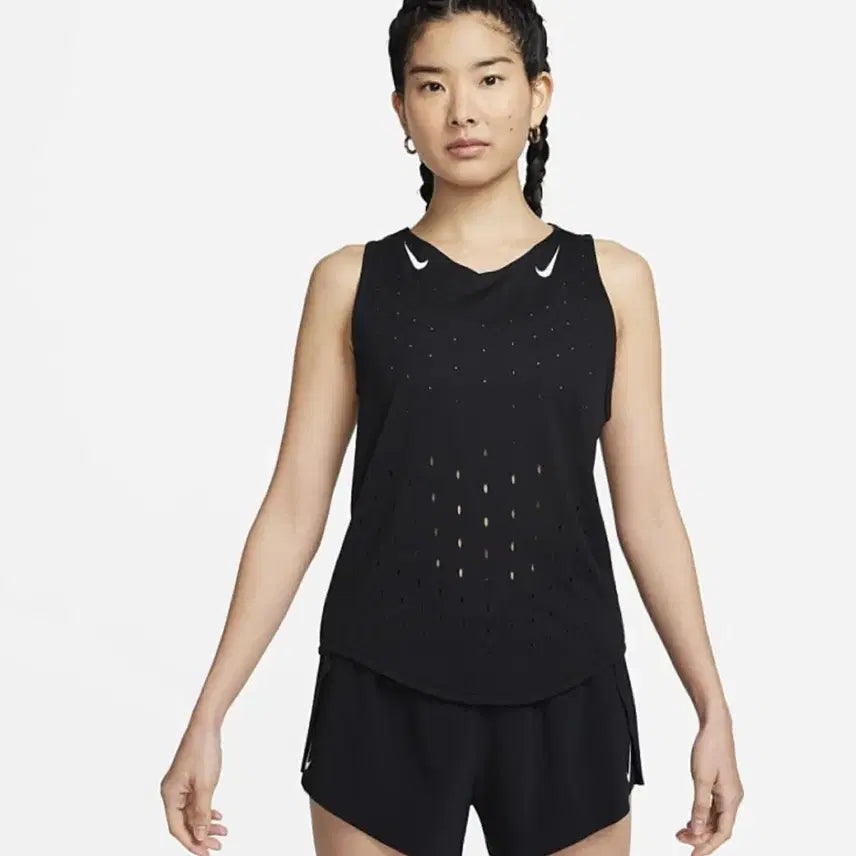 [BUNJANG] Nike Aeroswift Dri-FIT Women's ADV Running Singlet Black / 나이키 에어로스위프트 드라이핏 여성 ADV 러닝 싱글렛 나시 블랙