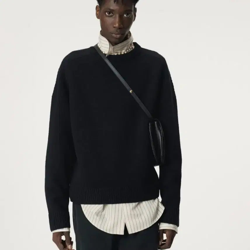 [BUNJANG] Recto Shetland Wool Knit Dark Navy M / 렉토 셔틀랜드 울 니트 다크네이비 M