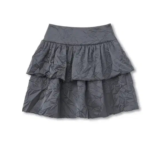 [BUNJANG] Cosmoss Wrinkled Tiered Skirt Dark Grey / [코스모스] 링클드 티어드 스커트 다크그레이 cosmoss