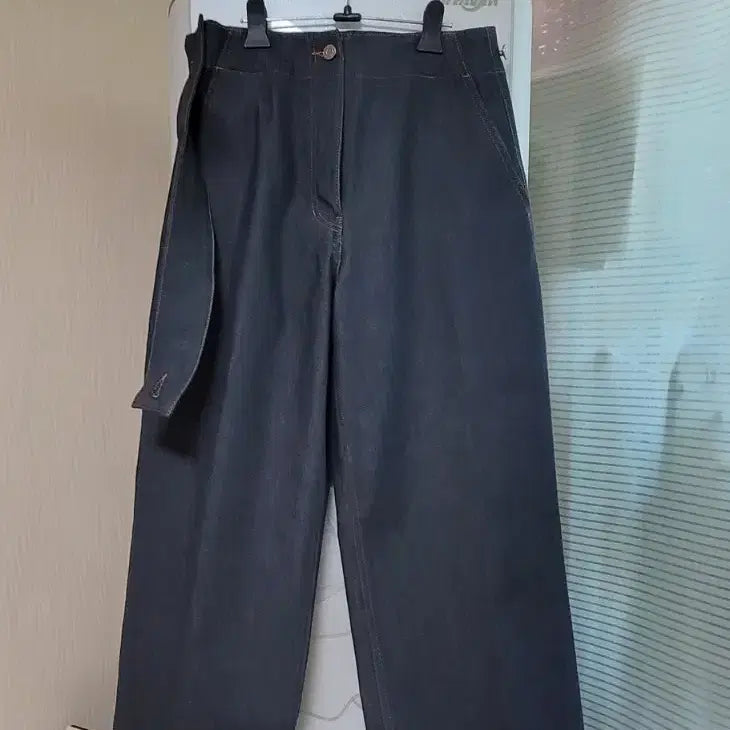 [BUNJANG] System Denim Wide Pants (Dark Blue Wash) / 시스템데님와이드팬츠 진청