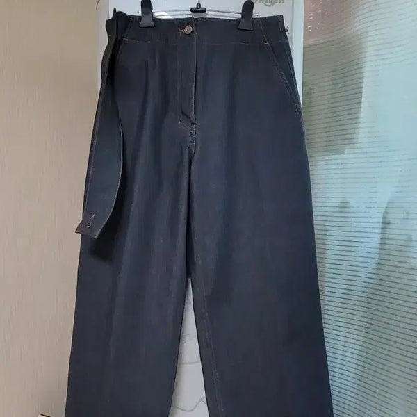 [BUNJANG] System Denim Wide Pants (Dark Blue Wash) / 시스템데님와이드팬츠 진청
