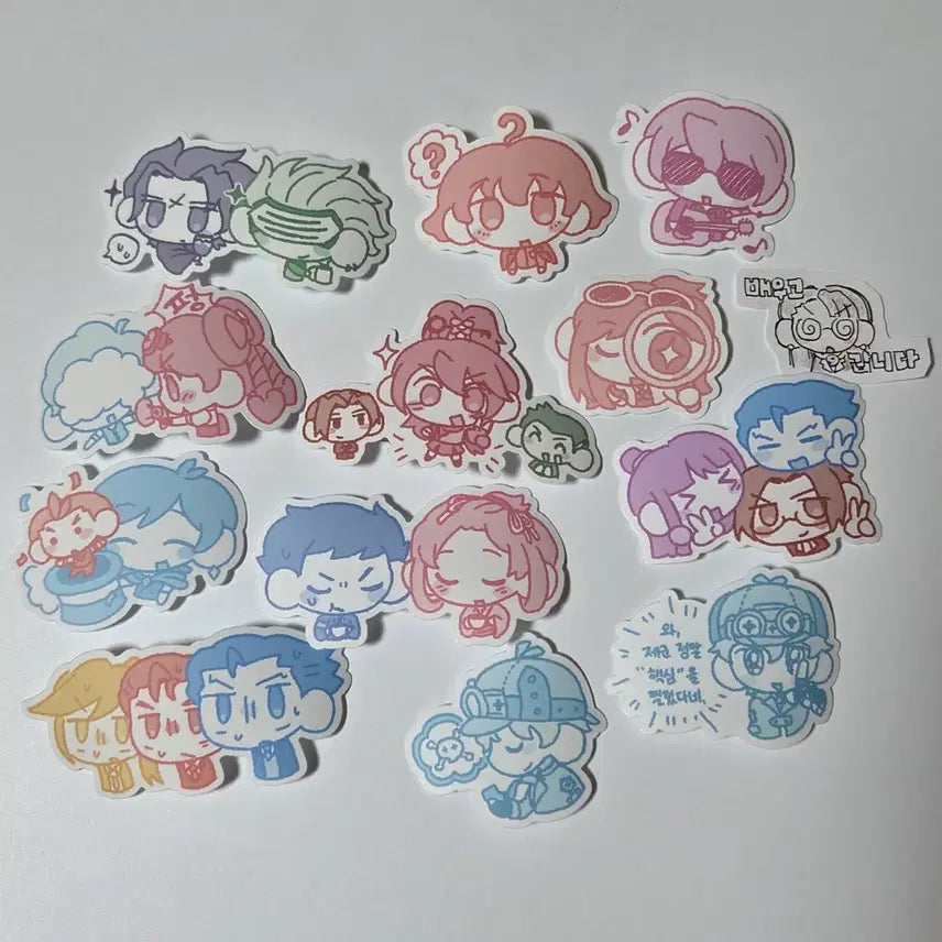 [BUNJANG] Gyakuten Saiban (Ace Attorney) Piece Sticker Bundle Set / 역전재판 조각 스티커 비공굿