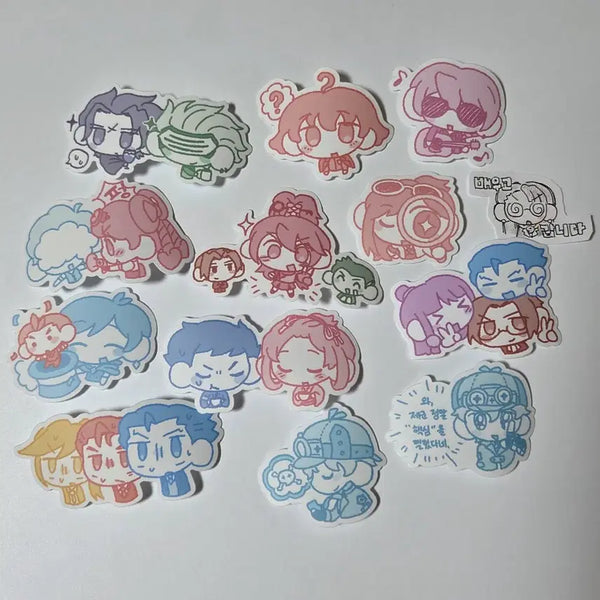 [BUNJANG] Gyakuten Saiban (Ace Attorney) Piece Sticker Bundle Set / 역전재판 조각 스티커 비공굿
