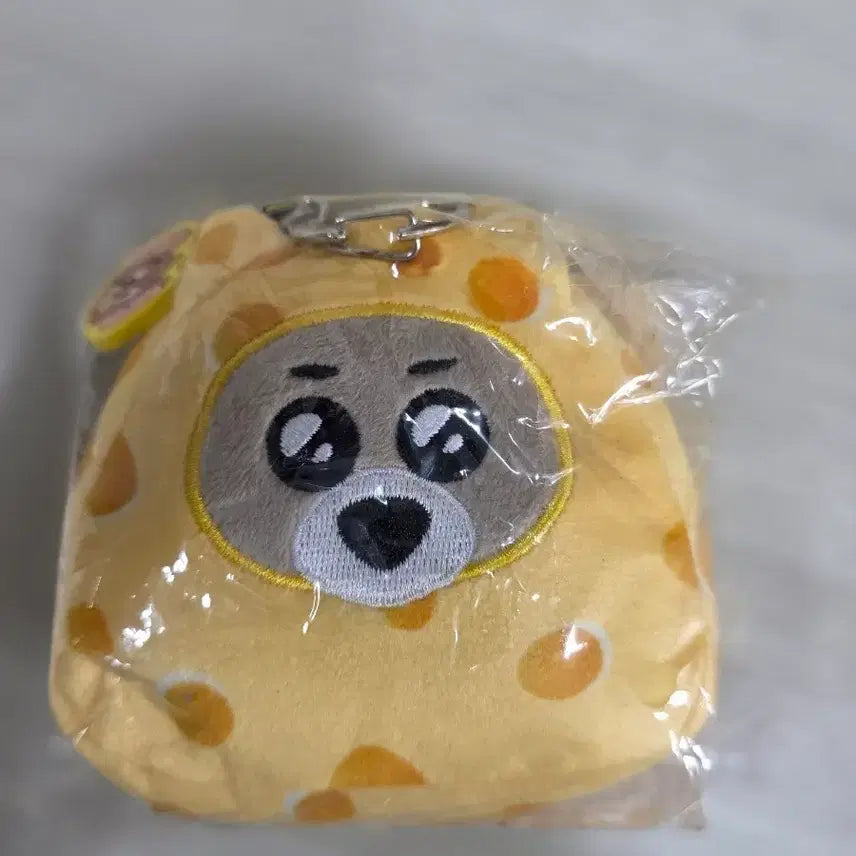 [BUNJANG] Bear Plush Keychain with Cheese Outfit / 치넥도 명명이