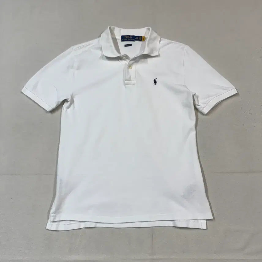 [BUNJANG] Polo Ralph Lauren Classic Fit Short Sleeve Polo Shirt White / M) 폴로 랄프로렌 클래식핏 반팔 카라티 화이트 신형 큐알탭 T24
