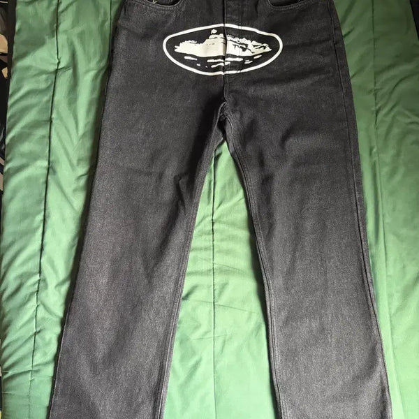 [BUNJANG] Corteiz Island Cargo Baggy Jeans Washed Black 32 Size / Corteiz 코르테이즈 아일랜드 배기 진 워싱블랙 32size
