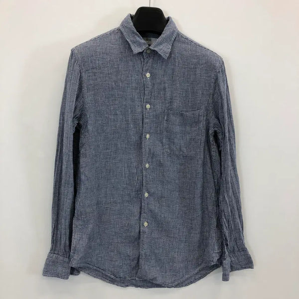 [BUNJANG] Uniqlo Premium Linen 100% Blue Shirt M / 유니클로 프리미엄 린넨 100% 블루셔츠 M