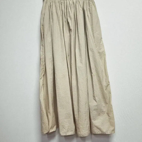 [BUNJANG] Lapis Lazuli Beige Banding Long Skirt / 라피스라줄리 베이지색 밴딩 롱 스커트