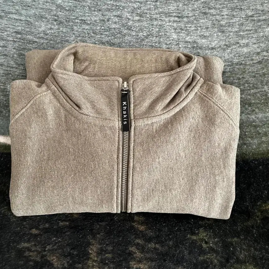 [BUNJANG] Khakis 24FW Neck Zip-Up Sweatshirt - Size L / 카키스 넥집업 스웻셔츠 L size