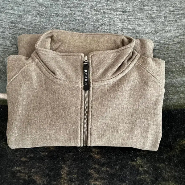 [BUNJANG] Khakis 24FW Neck Zip-Up Sweatshirt - Size L / 카키스 넥집업 스웻셔츠 L size
