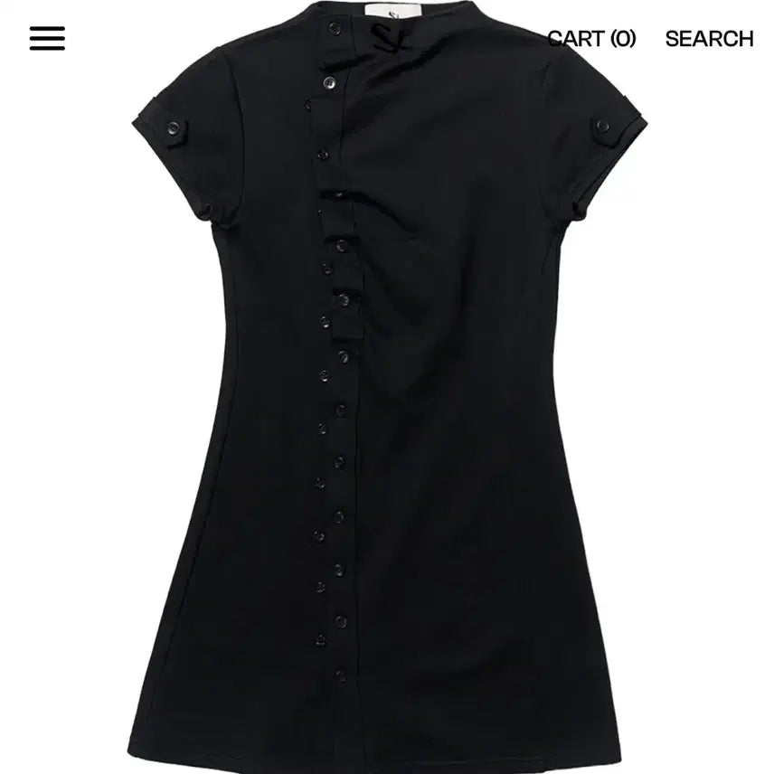 [BUNJANG] Skizom Introducing Button Dress Black / 스키즘인듀싱 버튼 원피스 블랙