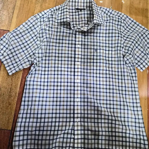 [BUNJANG] DAKS Check Pattern Shirt 110 / DAKS 체크 남방 셔츠110