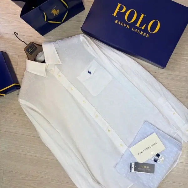 [BUNJANG] Polo Ralph Lauren Classic Fit Linen Pocket Shirt - Size M (100) / 폴로 랄프로렌 포켓 린넨 셔츠 희소템 클래식핏M(100)사이즈 상태최상