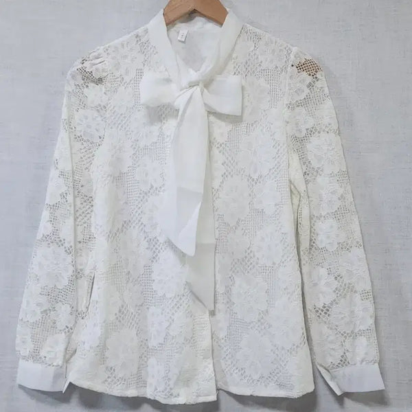 [BUNJANG] Oilily Style Floral Lace Jacket Summer See-Through Blouse Size 55 / 미사용품) 오일릴리풍 꽃무늬 레이스 자켓 여름 시스루 블라우스 55 90
