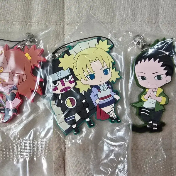 [BUNJANG] Naruto Temari Kankuro Shikadai Chouchou Rubberslaps Bundle Set / 나루토 테마리 칸쿠로 시카다이 쵸쵸 러버스트랩 일괄