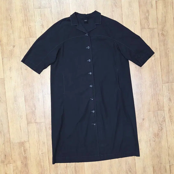 [BUNJANG] ISAE Open Collar Shirt Dress / 이새(ISAE) 오픈 카라 셔츠원피스 55-66