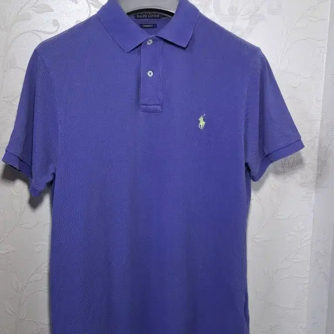 [BUNJANG] Polo Ralph Lauren Custom Fit Short Sleeve Pique Polo Shirt Purple-Blue M / (매장판) 폴로랄프로렌 반팔티셔츠 M 커스텀핏