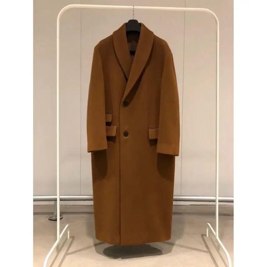 [BUNJANG] Cashmere 40% Shawl Collar Robe Coat - Tibetan Style (Size 48) / 캐시미어40 반더블 숄카라로브코트 티베탄맛 48 size
