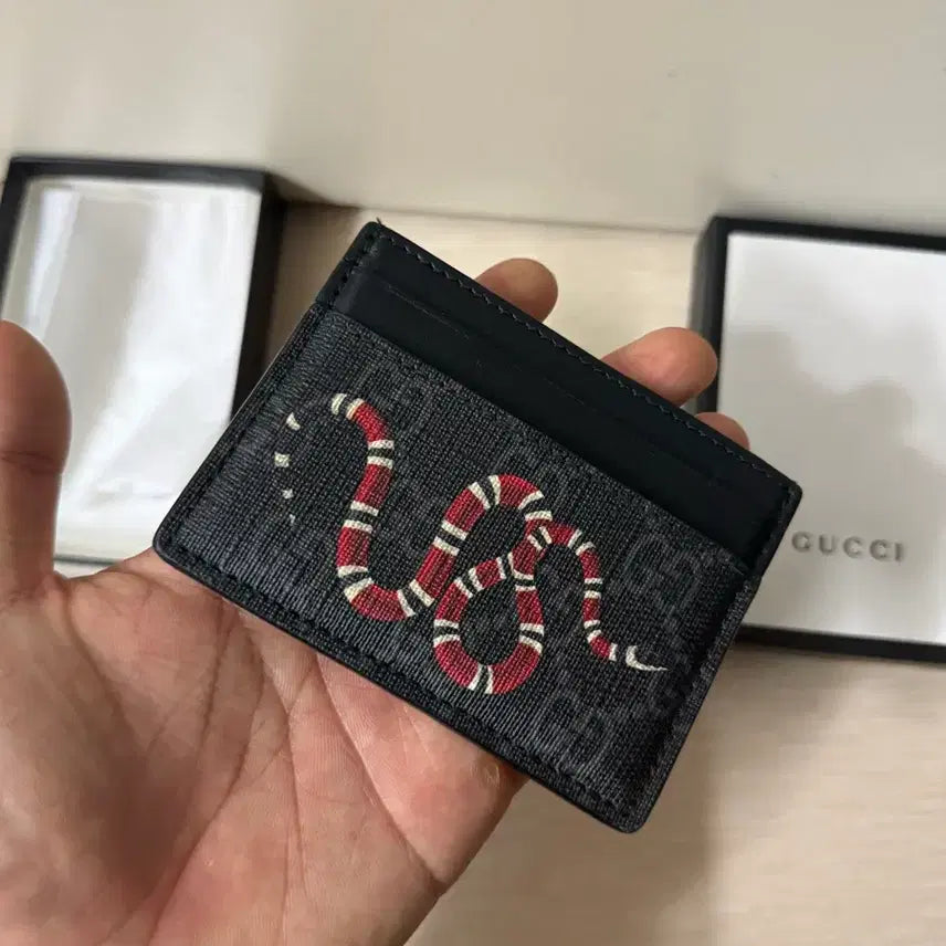 [BUNJANG] Gucci Snake Card Holder Black / [S급/풀구성] 구찌 스네이크 카드지갑 블랙