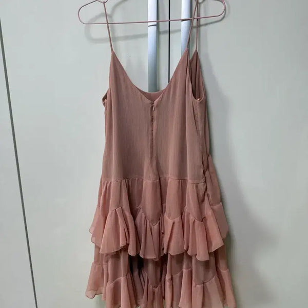 [BUNJANG] Zara Pink Mini Dress with Ruffle Detail / 자라 원피스