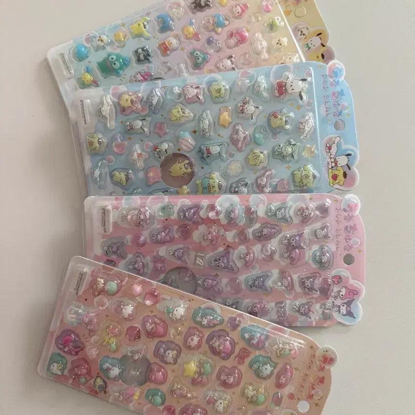 [BUNJANG] Sanrio Characters Pop Seal Sticker Pastel / 산리오 캐릭터즈 팝씰 스티커 파스텔