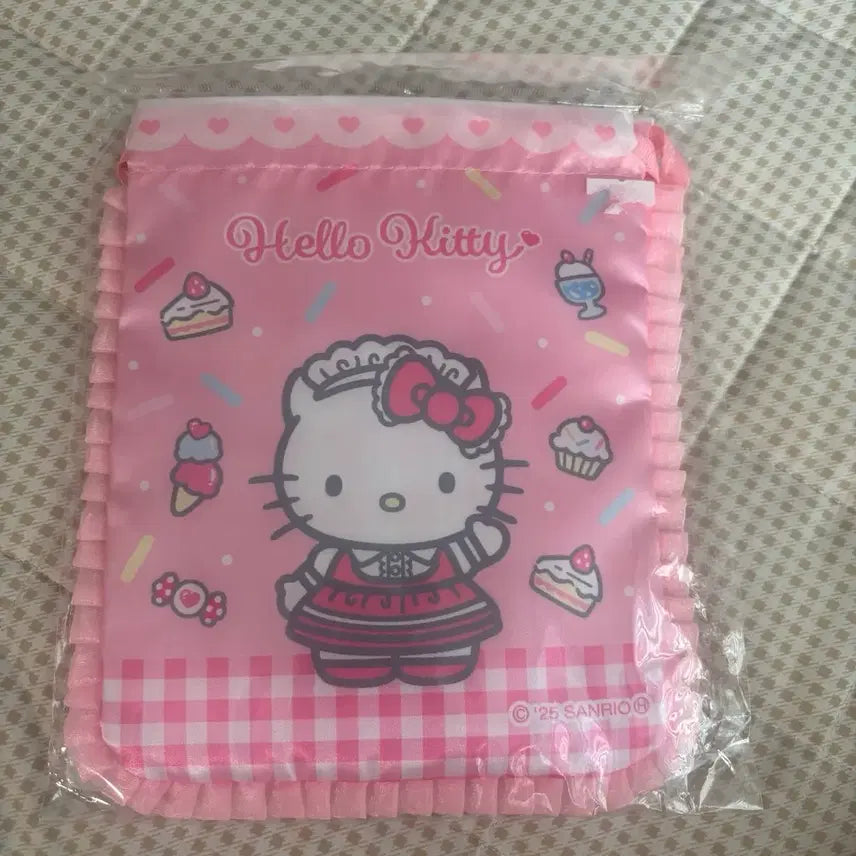 [BUNJANG] Sanrio Hello Kitty Pink Maid Pouch / 산리오 헬로키티 핑크 메이드 파우치