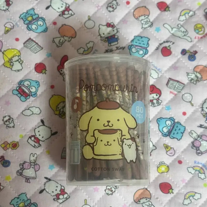 [BUNJANG] Sanrio Pompompurin Muffin Cotton Swabs / 산리오 폼폼푸린 머핀 면봉