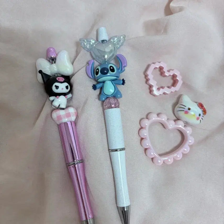 [BUNJANG] Kuromi Stitch Deco Set / 쿠로미 스티치 볼꾸세트