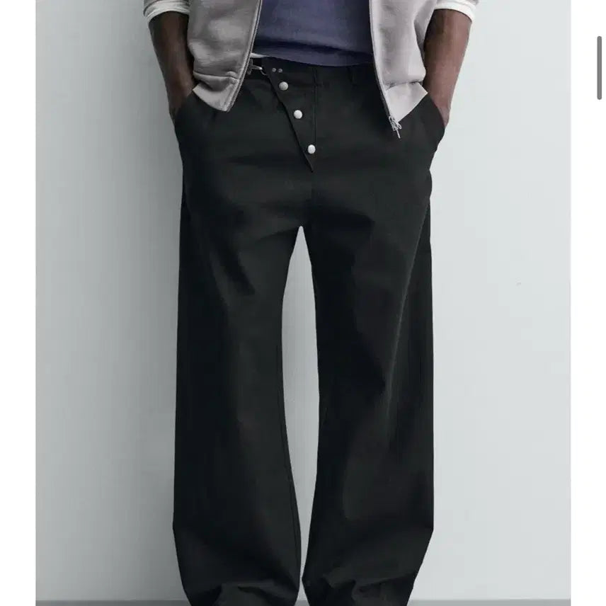 [BUNJANG] Zara Fireman Buckle Wide-Leg Pants / 자라 파이어맨 버클 팬츠