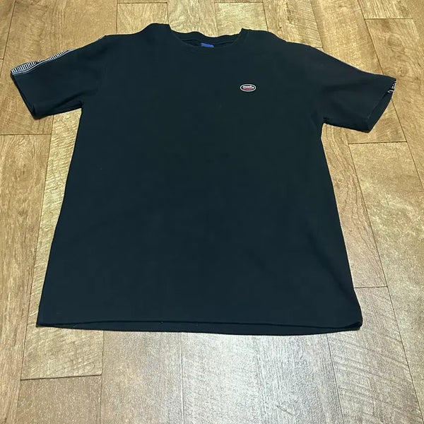[BUNJANG] Mooama Trackline Short Sleeve T-Shirt Black / 무아무아 트랙라인 반팔